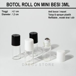 Botol Roll On Kaca 3ml (ROLL3MLDG)