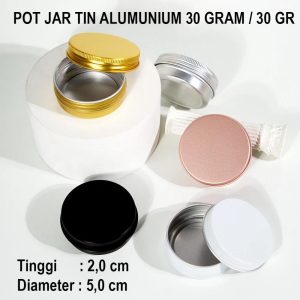 Botol Pot Jar Tin Alumunium 30gr (KLGDG)