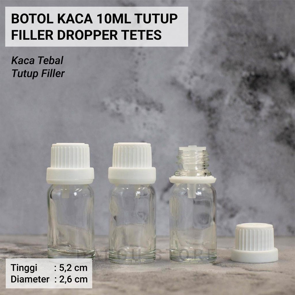 Botol Kaca Dropper 10ml (DRPXY)