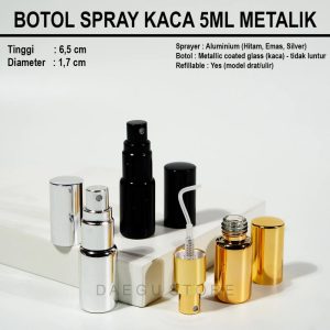 Botol Spray Kaca 5ml (METALIKDG5)