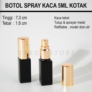 Botol Spray Kaca 5ml (DGBLCKGD)