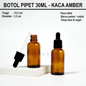 Botol Pipet Kaca 30ml (DGPIPET30)