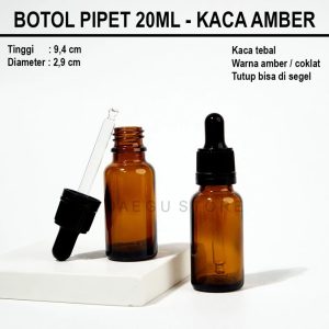 Botol Pipet Kaca 20ml (DGPIPET20)