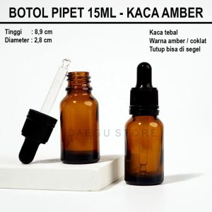 Botol Pipet Kaca 15ml (DGPIPET15)