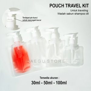 Pouch Kantong Travel Kit Tersedia 30ml 50ml 100ml (DGPCH)