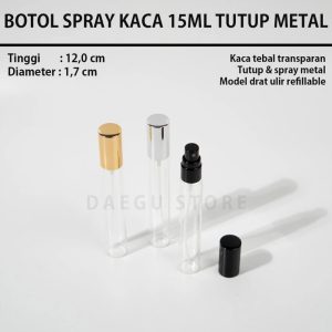 Botol Spray Kaca 15ml (ALU15H)