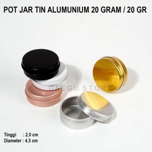 Botol Pot Jar Tin Alumunium 20 gram (KLGDG20)