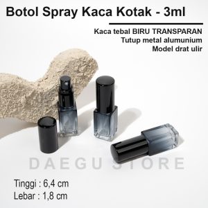 Botol Spray Kaca 3ml Kotak ( DGBRTS3 )